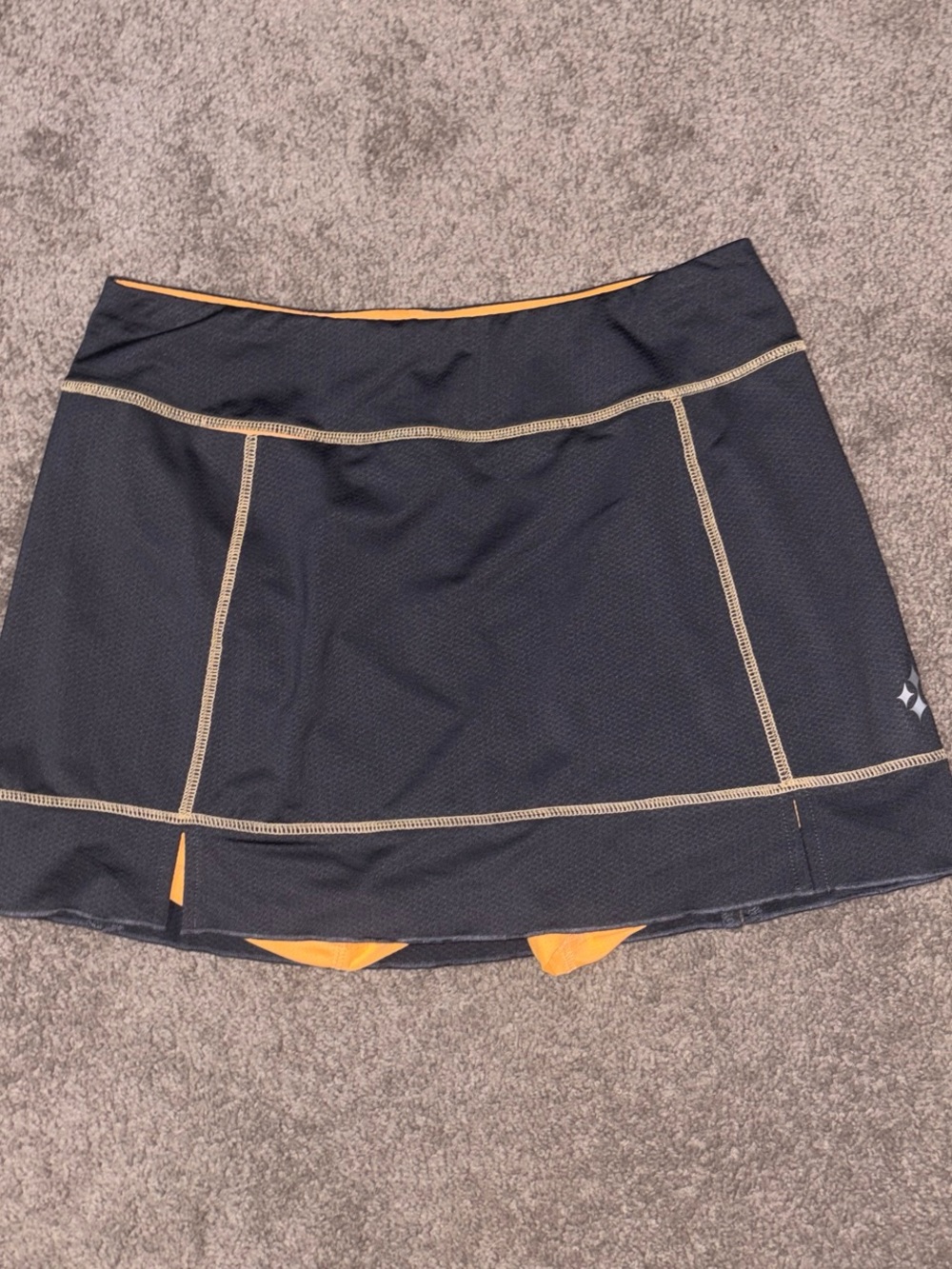 Jofit Black Skort with Bright Orange Inner Liner